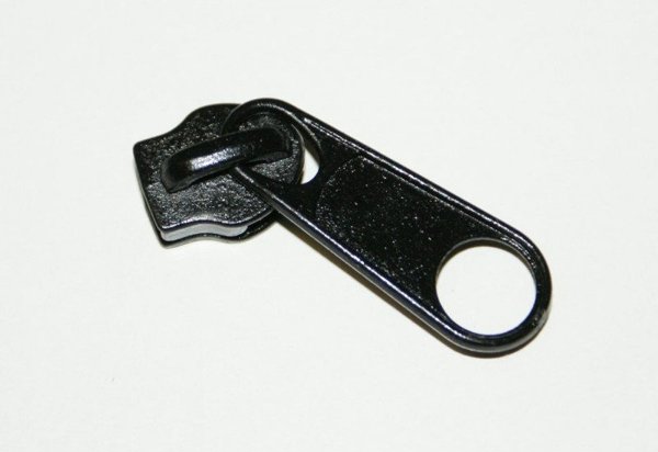 Picture of slider for zipper with 10mm rail, color: black - 10 pieces