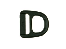 Picture of D-ring made of nylon with eyelet - for 25mm wide webbing - 10 pieces