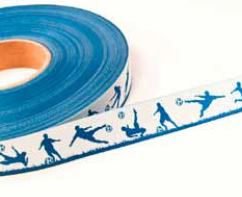 Picture of 1m soccer player webbing by Händisch Design - 20mm wide - blue/white