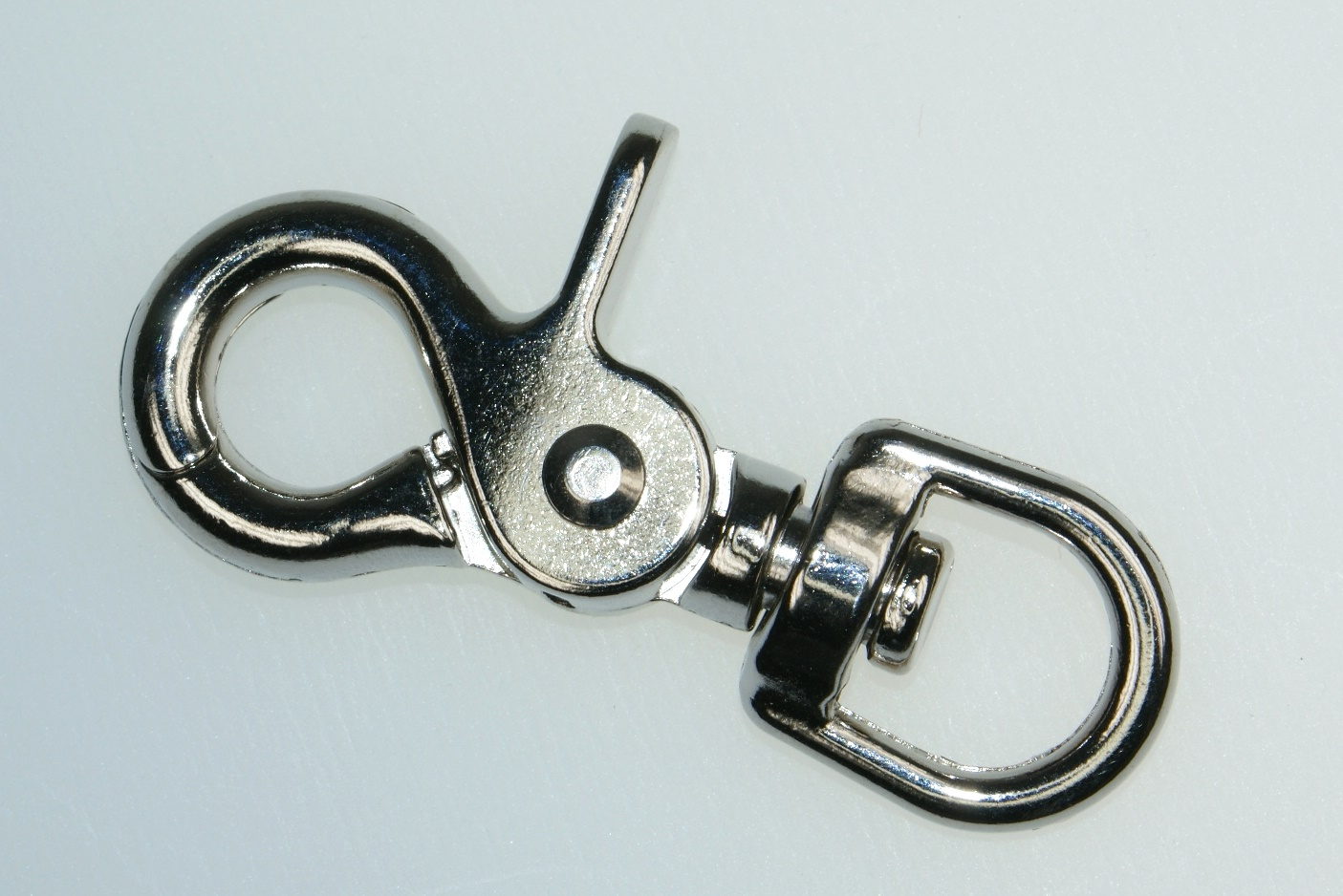Picture of Scherenkarabiner mit Rundwirbel - 6,6cm lang - 17mm Durchlass - 10 Stück