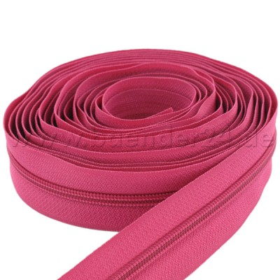 Picture of zipper, 5mm rail, color: pink - 200m bundle