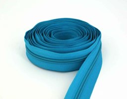 Picture of zipper, 5mm rail, color: turquoise - 200m bundle