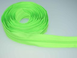 Picture of 5m slide fastener, 5mm rail, color: neon green