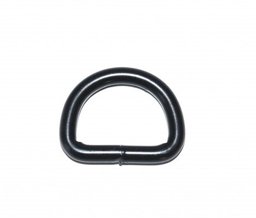 Picture of 25mm D-ring welded made of steel, black - 10 pieces