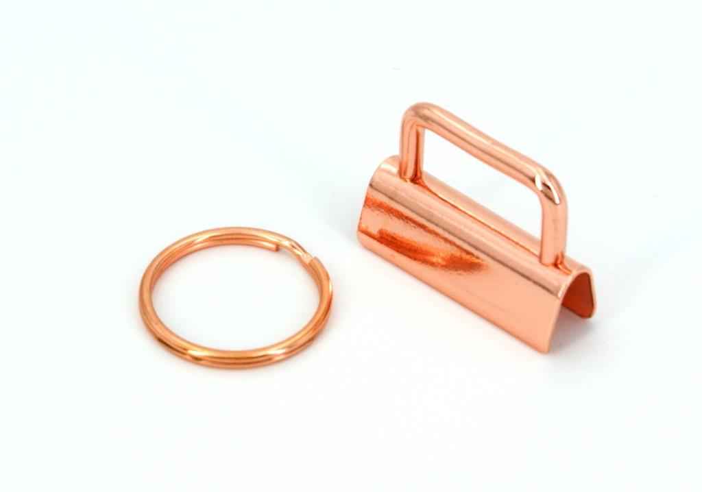 Picture of 25mm clamp lock for key fob - rose gold - 50 pieces