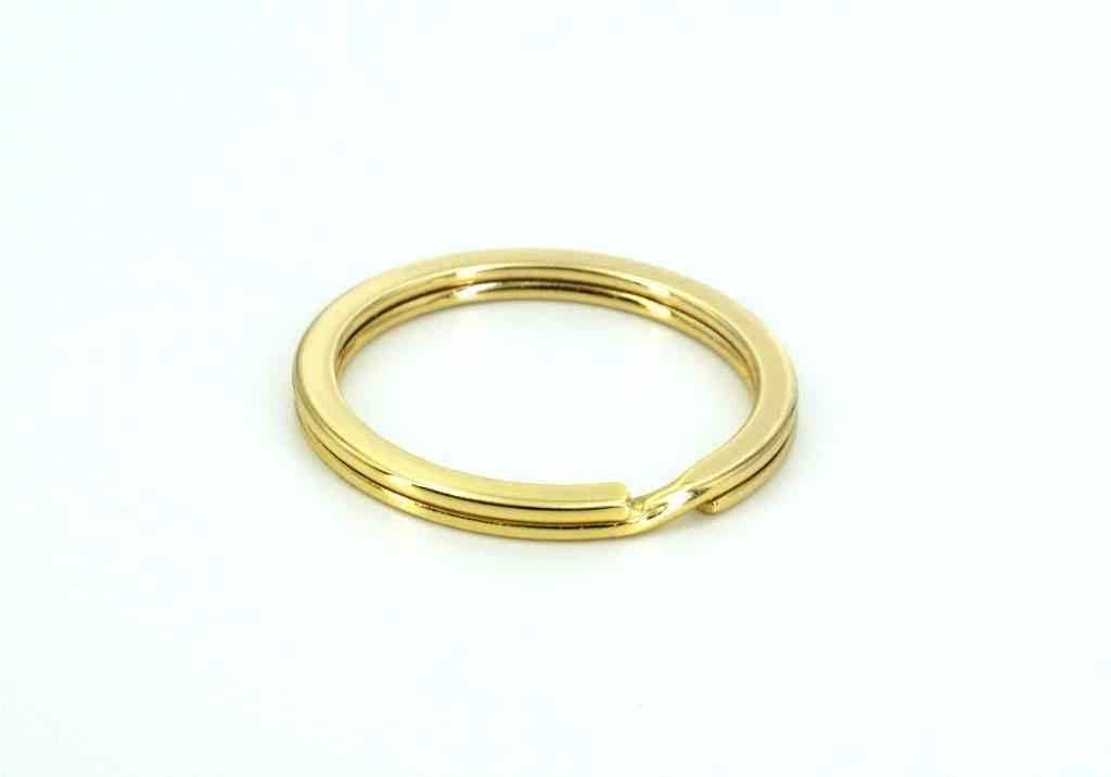 Picture of 30mm key ring flat - 24mm inner diameter - golden - 10 pieces