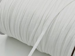 Picture of 5mm elastic webbing - 1mm thick - colour: white - 420m roll - for masks