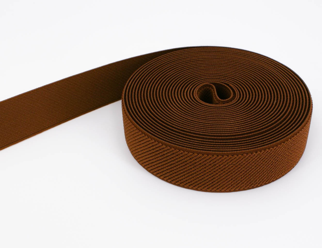 Picture of 50m roll elastic webbing - colour: brown - 25mm wide