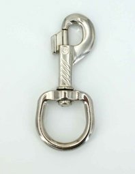 Picture of bolt carabiner 8,9cm long - made of zinc die-casting - 25mm round swirl - 50 pieces