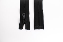 Picture of zipper for jackets separable - 60cm long - colour: black - 1 piece