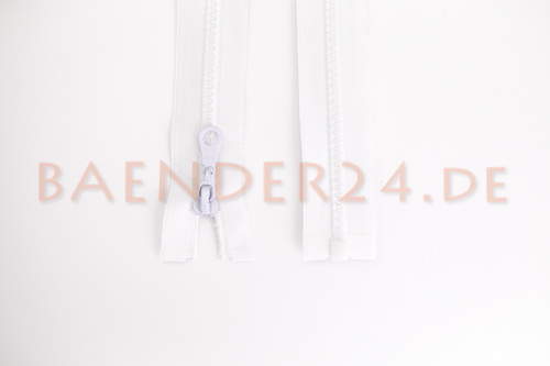 Picture of zipper for jackets separable - 60cm long - colour: white - 1 piece