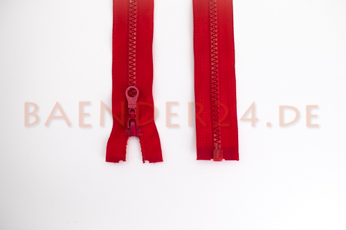 Picture of zipper for jackets separable - 60cm long - colour: red - 10 pieces