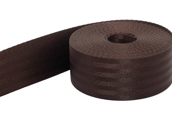 Picture of 1m Sicherheitsgurtband dunkelbraun aus Polyamid, 38mm breit, bis 1,5t belastbar