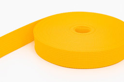 Picture of 50m PP webbing - 25mm width - 1,8mm thick - yellow (UV)