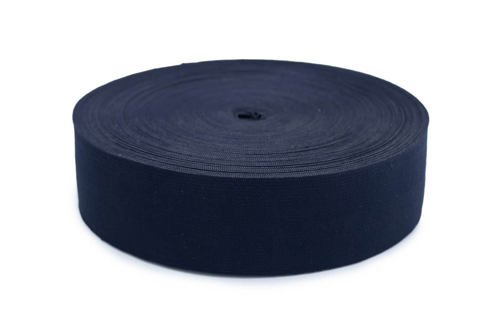 Picture of 50mm breites Gummiband aus Polyester - 25m Rolle - dunkelblau