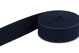 Picture of 1m belt strap / bags webbing - made of recycled yarn - 39mm - dark blue