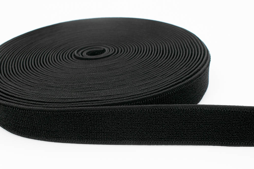 Picture of Elastisches Flauschband - 21mm breit - Schwarz - 18m Rolle