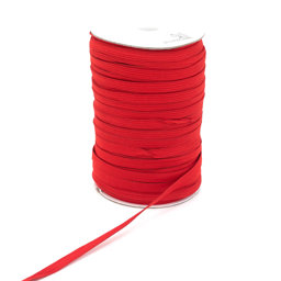 Picture of 7mm wide elastic webbing made of polyester - 100m spool - red