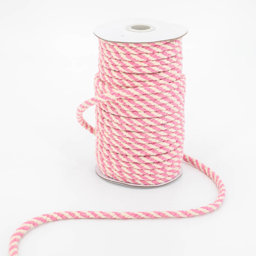 Picture of 25m cotton cord braided - 8mm - colour: light pink/nature