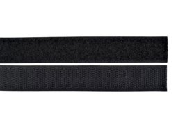 Picture of 25m selbstklebendes Klettband (25m Haken- & 25m Flausch) - ATA Kleber - schwarz - 20mm breit