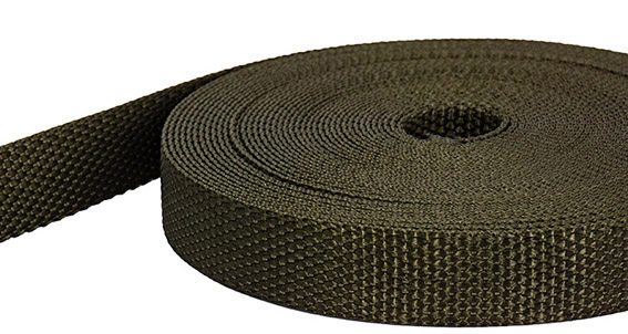 Picture of 10m Gurtband aus Polyamid - 1,3mm dick - 20mm breit - khaki