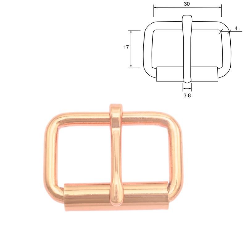 Picture of Rollschnalle aus Stahl - Rosegold - 30mm x 17mm - 10 Stück