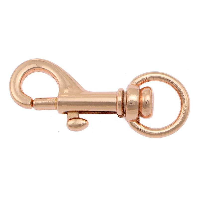 Picture of Bolzenkarabiner klein - 4,6cm mit 10mm Rundwirbel - rosegold - 1 Stück