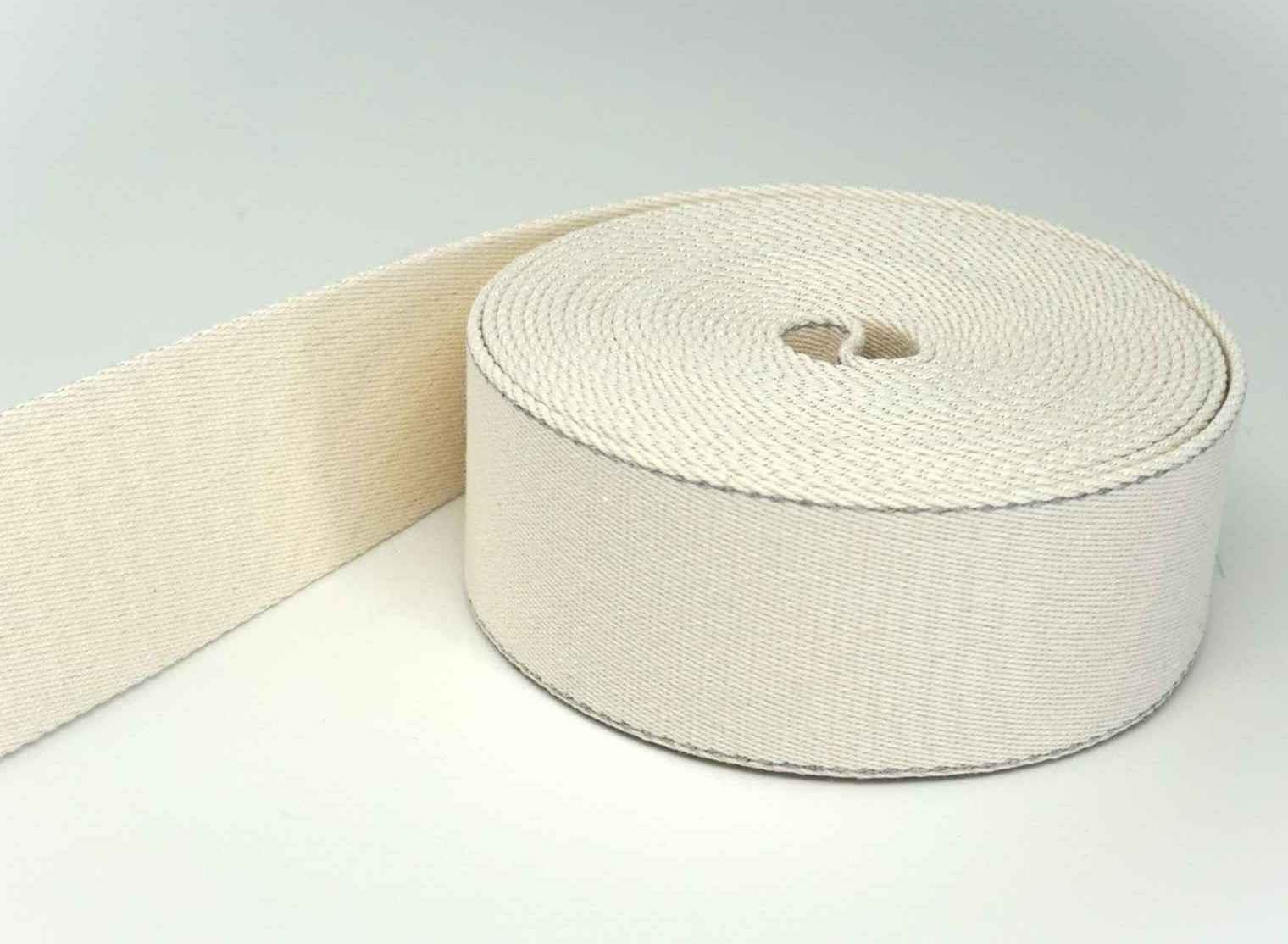 Picture of 50m Rolle Gürtelb./ Taschenb. - aus recyceltem Garn - 39mm breit - creme