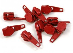 Picture of slider autolock for 5mm zipper, colour: red - 10 pieces
