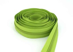 Picture of 5m slide fastener, 5mm rail, color: apple green