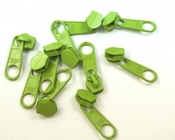 Picture of Slider for slide fastener with 5mm rail, color: apple green - 10 pieces
