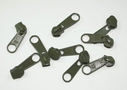 Picture of Slider for slide fastener with 5mm rail, color: khaki - 10 pieces