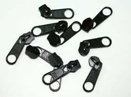 Picture of Slider for slide fastener with 5mm rail, color: black - 10 pieces