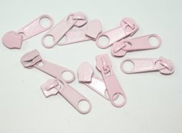 Picture of Slider for slide fastener with 5mm rail, color: light rose - 10 pieces