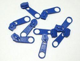 Picture of Slider for slide fastener with 5mm rail, color: blue - 10 pieces