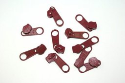 Picture of Slider for slide fastener with 5mm rail, color: bordeaux - 10 pieces