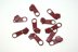 Picture of Slider for slide fastener with 5mm rail, color: bordeaux - 10 pieces