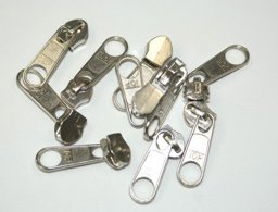 Picture of Slider for slide fastener with 5mm rail, color: silver - 10 pieces