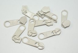 Picture of Slider for slide fastener with 5mm rail, color: cream - 10 pieces