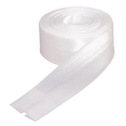 Picture of edge binding made of polyester, 20mm wide, color: white - 10m roll