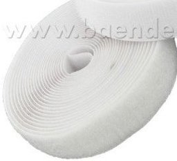 Picture of 25m loop tape, 30mm wide, color: white - for sewing on, only loop tape
