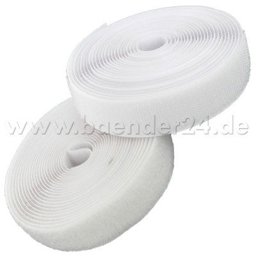 Picture of 25m Velcro tape, 16mm wide, color: white, 16mm wide, 25m roll
