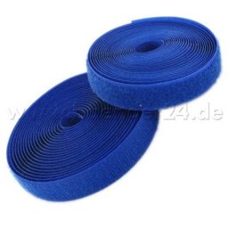 Picture of 25m Velcro tape, 16mm wide, color: blue, 16mm wide, 25m roll