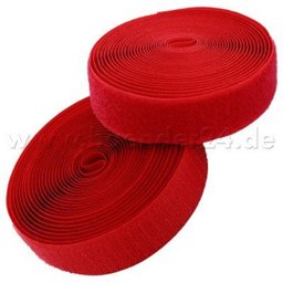 Picture of 25m Velcro tape, 20mm wide, color: red, 20mm wide, 25m roll