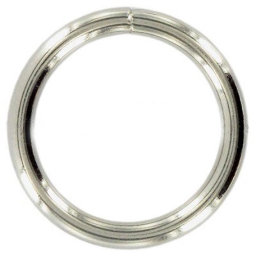 Picture of 20mm o-rings, welded made of steel, nickel-plated - 10 pieces