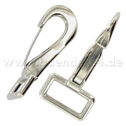 Picture of flat spring hook made of zinc die-casting, for 25mm webbing - 10 pieces