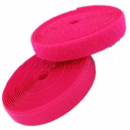 Picture of 25m Velcro tape (loop & hook), 20mm wide, color: neon pink - for sewing on