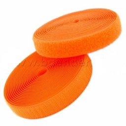 Picture of 25m Velcro tape (loop & hook), 20mm wide, color: neon orange  - for sewing on
