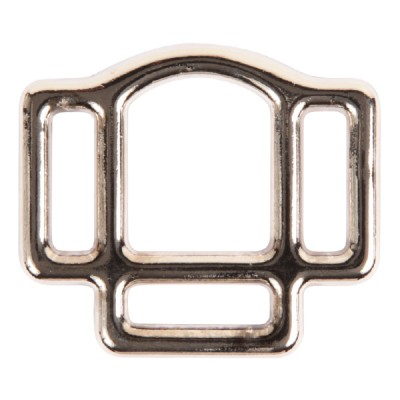 Picture of Halfterring aus Temperguss mit 3 Schlaufen für 25mm breites Gurtband - 1 Stück