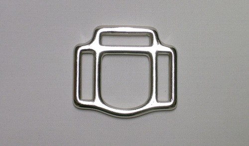 Picture of head collar ring made of malleable cast iron with 3 loops for 25mm wide webbing - 1 piece